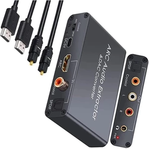 Nhiều Giao Diện Bộ Chuyển Đổi Âm Thanh SPDIF HDTV ARCs Đồng Trục Sang Analog Đầu Ra L R Vỏ Hợp Kim Nhôm Cắm Pl