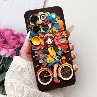 Dành Cho Tecno Spark 30 5G KL8 Ốp Lưng Hoa Thời Trang Bướm Đá Cẩm Thạch Silicon Màu Đen Mềm Mại Cho Tecno Pova 6 Neo 5G Vỏ