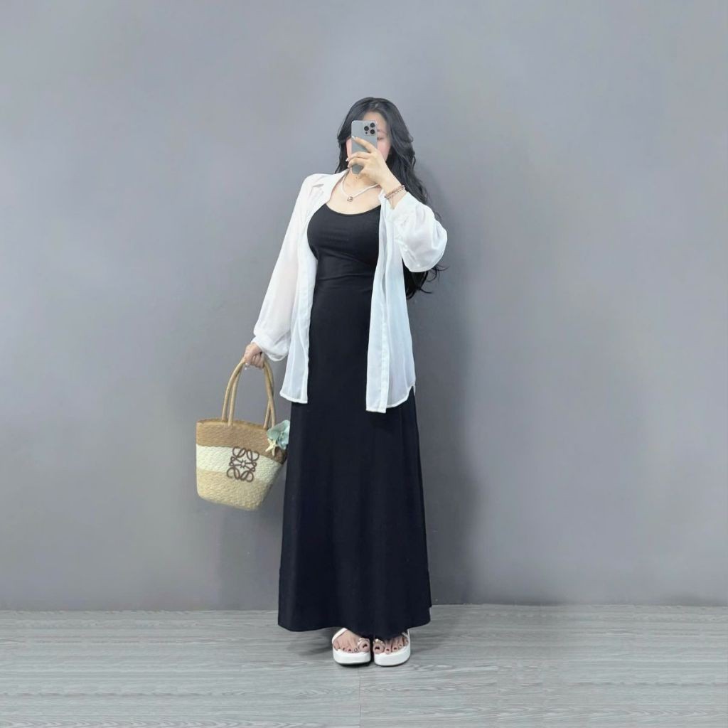 Váy 2 Dây Bigsize  CÔ NHỎ  Nữ– Đầm Ôm Xòe , Chất Gân Tăm Co Giãn, Thời Trang Big Size G201