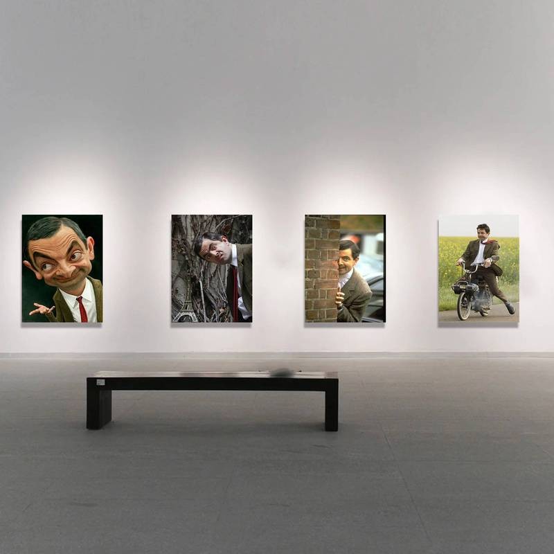 Hilarious Mr Bean Canvas Tranh Hài Hước Khoảnh Khắc Cho Lively Trang Trí Nhà Nghệ Thuật Trang Trí Tường Nhà Canvas Poster