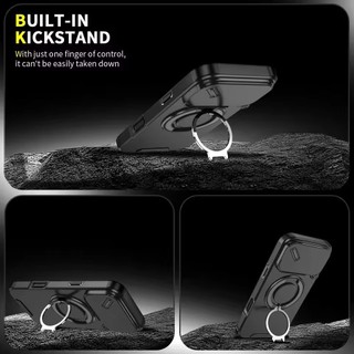 [JLK] Vỏ giáp sạc không dây từ tính bảo vệ Camera trượt cho IPhone 17 Air 16e 16 15 Plus 14 13 12 11 Pro Max Cover