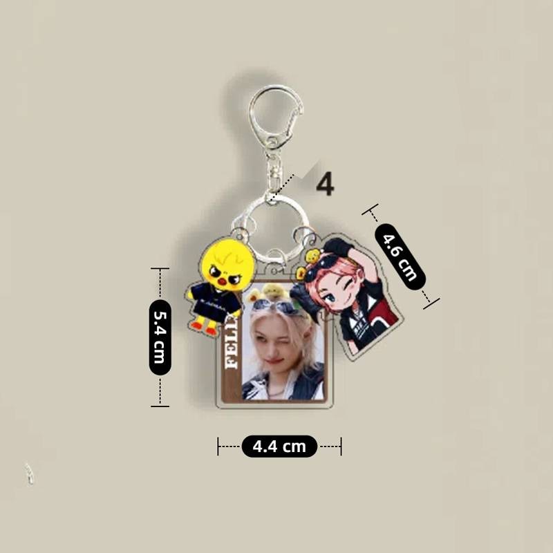 HK1 Stray Kids Acrylic Móc Khóa Thứ Tư Album Mới KARMA Mặt Dây Chuyền Bang Chan Phụ Kiện SKZOO Ngoại Vi KH1