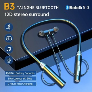 Tai Nghe Bluetooth B3 – Âm Thanh Vòm 12D, Thiết Kế Đeo Cổ Thể Thao
