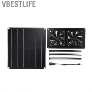 VBESTLIFE Quạt năng lượng mặt trời 20W Bảng ống xả kép cho gà Coop Greenhouse Shed Attic thông gió lưu thông không khí với hiệu quả cao phù hợp