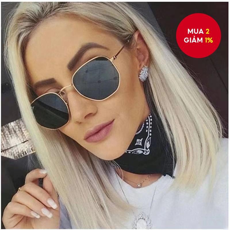 Kính râm lục giác Unisex 2025 Bảo vệ UV400 Retro Square Phong cách cổ ...