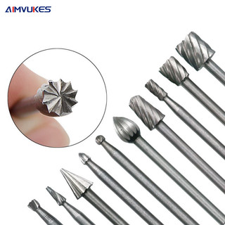 【24H Shipping】BỘ 10 MŨI MÀI KHẮC LÀM LŨA GỖ, KIM LOẠI BẰNG THÉP HỢP KIM VONFRAM