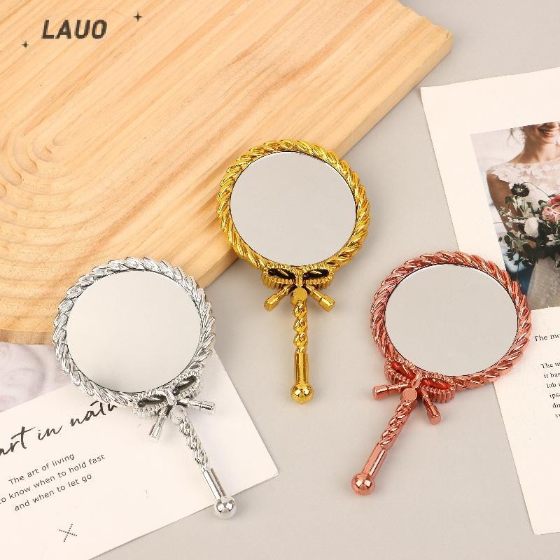 Springevenstar Di Động Vintage Cầm Tay Gương Trang Điểm Cầm Tay Vòng Gương Mỹ Phẩm Phong Cách Châu Âu Cao Quý Tòa Án Cổ Gương Dụng Cụ Làm Đẹp Springevenstar