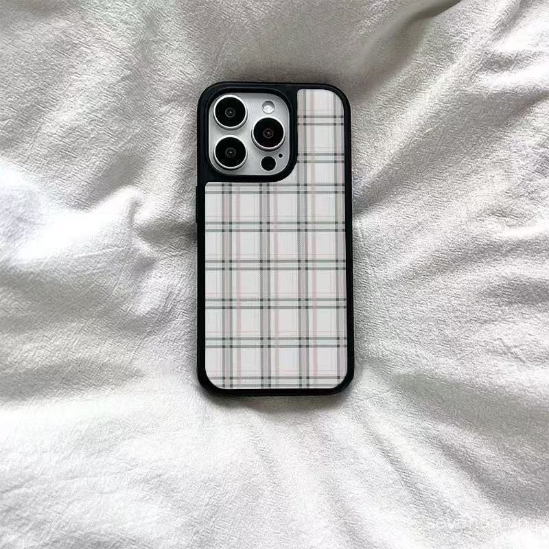 Ốp Điện Thoại Thích Hợp Cho iPhone Lưới Sọc Nhiều Màu Sắc 17 / 16 / 15promax / 14 Phong Cách Mới 13 / 12 / 11pro Niche xsmax / xr Sáng Tạo Chống Sốc Lỗ Lớn Bao Gồm Tất Cả SPLP