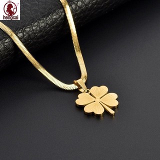 Bộ trang sức cỏ ba lá bằng vàng 18K - Bao gồm bông tai, mặt dây chuyền và vòng tay điều chỉnh được