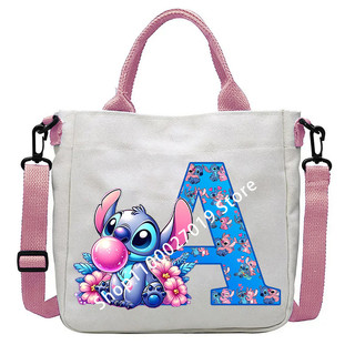 Stitch Túi Xách Chữ A ~ Z Túi Vải Thời Trang Du Lịch Túi Đeo Vai Đa Năng Dung Tích Lớn Túi Bảo Quản Quà Tặng
