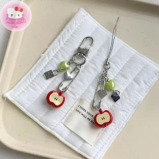 Moonlights DIY Phụ Kiện Thời Trang Trái Cây Điện Thoại Dây Xích Móc Khóa Ngọt Đỏ Móc Khóa Trái Tim Trang Sức Ba Lô Mặt Dây Chuyền EN