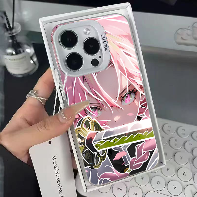 Ốp Lưng iPhone Hình Thiếu Nữ Anime Dễ Thương - Tương Thích 16/15/14/13/12/11 Pro Max, XS Max, X
