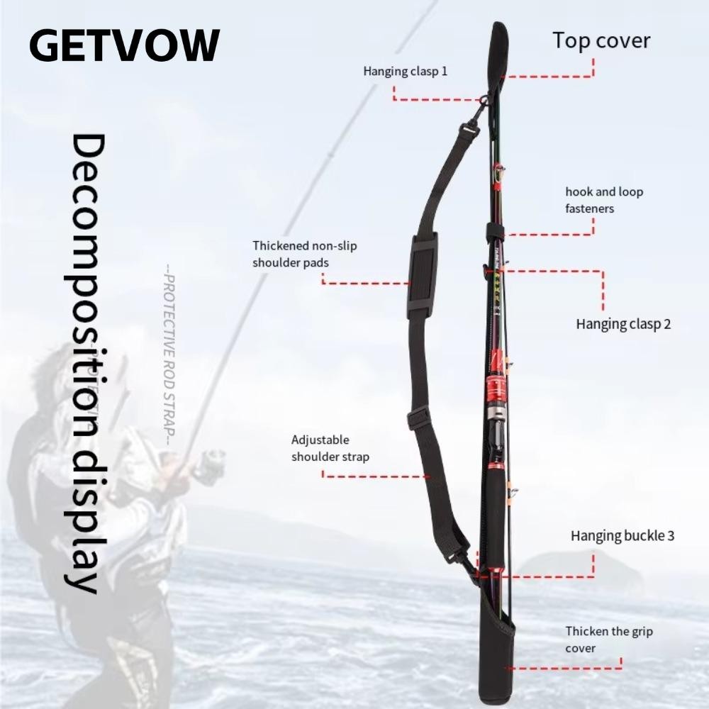 Dây đeo cần câu GETVOW - Giá đỡ và Bảo vệ, Thoảng Khí, Đàn Hồi