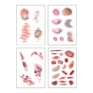 WEAVELYF 1 / 4 Hình xăm tạm thời bầm tím vết thương, Nhãn dán hình xăm sẹo mắt cá chân Cosplay thực tế lâu dài, Nhãn dán hình xăm sẹo chống thấm nước
