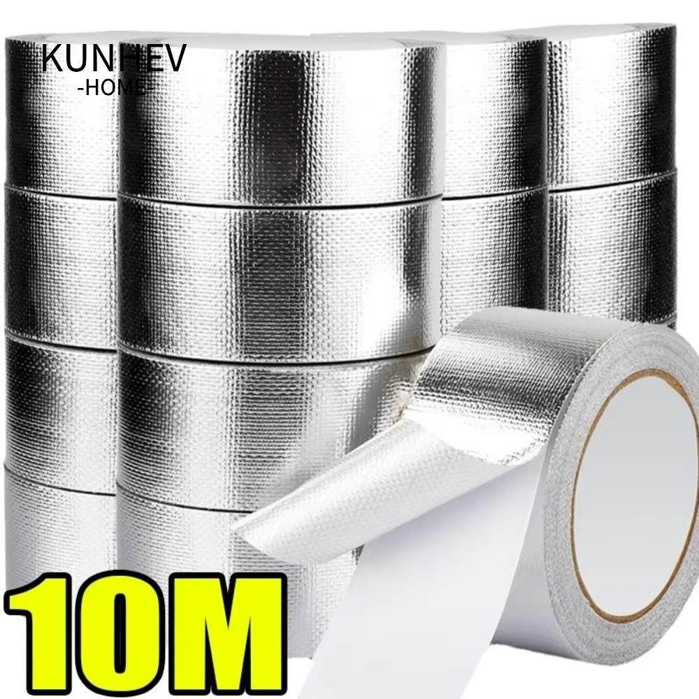 Băng gói ống điều hòa không khí KUNHEV, Băng keo nhôm sợi thủy tinh chống nắng 5 / 10 mét, Dải ống dẫn điều hòa cách nhiệt chống thấm nước