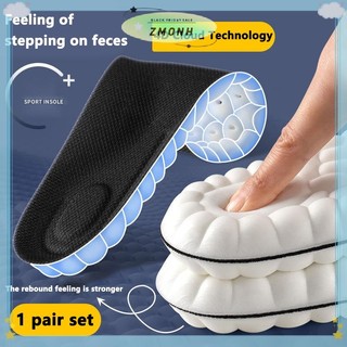 ZMONH Độ Đàn Hồi Cao Su Thể Thao Đế Lót Giày Mềm Hỗ Trợ Vòm Đế Chỉnh Hình Thoáng Khí Khử Mùi Chống Sốc Đệm