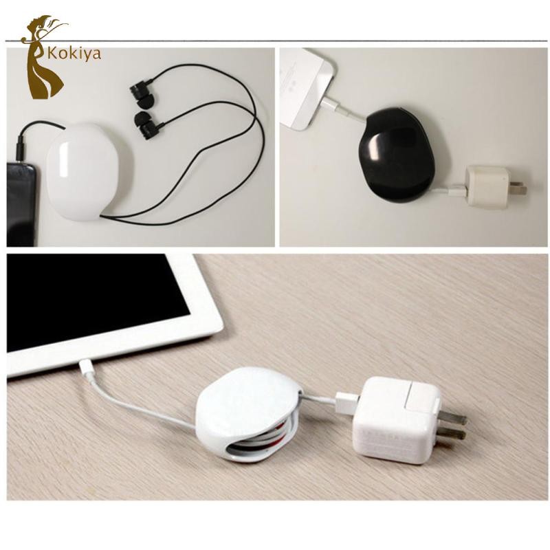 Kokiya Tự Động Tai Nghe Dây Cáp Tổ Chức Quấn Có Thể Thu Vào Dây Winder Giá Đỡ Dụng Cụ