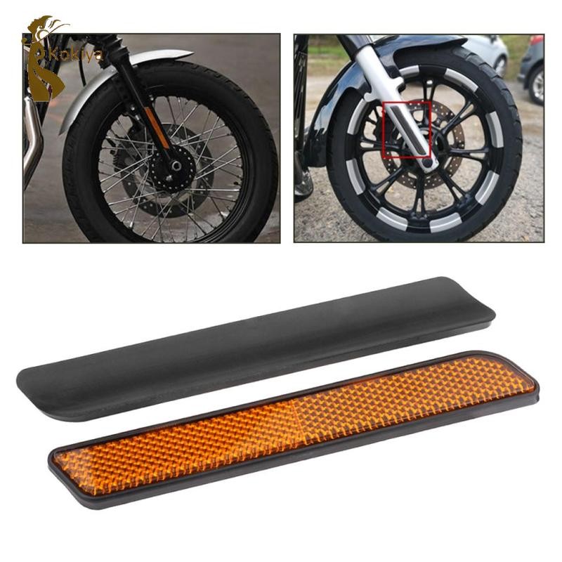 2 Bộ phản quang chân phuộc trước cho Harley Sportster 883 1200 XL Vàng