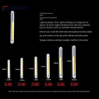 Bigdealssuper 50 Cái / lốc 2.2-4.5 Mm Ánh Sáng Ban Đêm Câu Cá Phao Đèn Tối Phát Sáng Dính Câu Cá Siêu