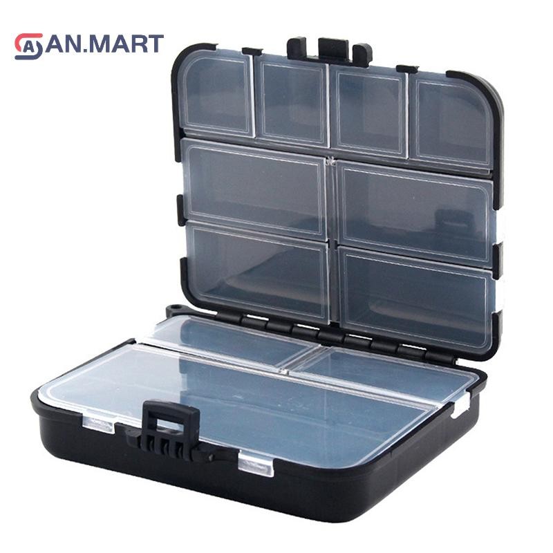 Bigdealssuper Hộp đựng dụng cụ câu cá hai lớp có thể tháo rời Hộp đựng mồi, 60-100 vật phẩm siêu