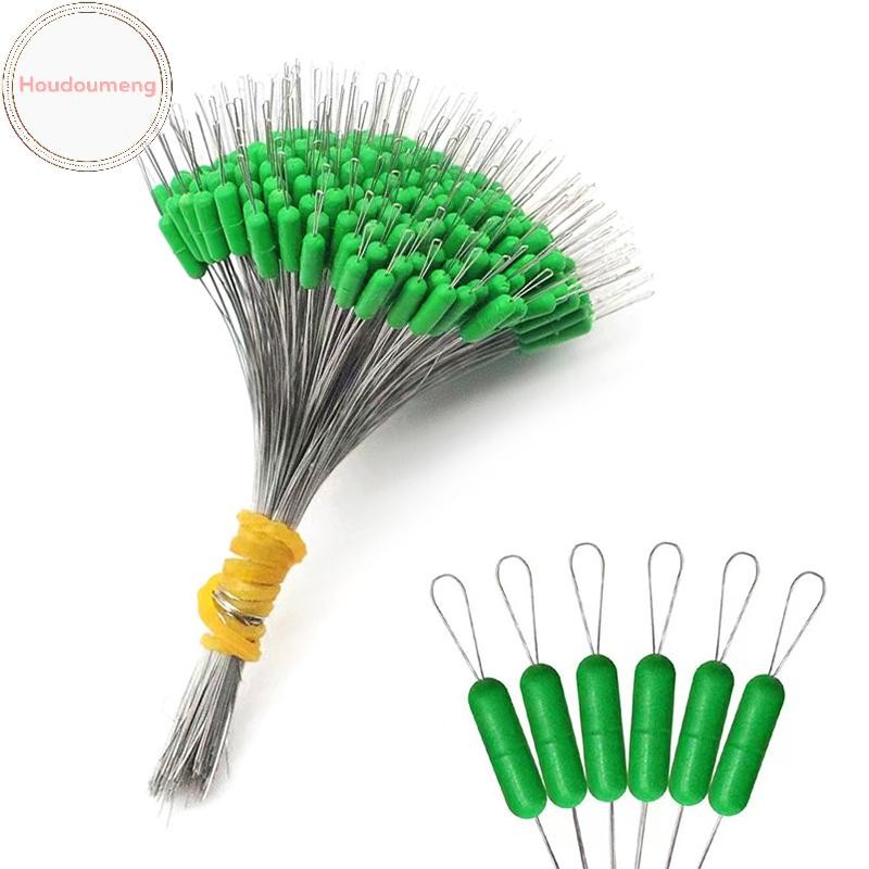 Houdou Bobber hình bầu dục silicone đen, 300 cái/gói, phụ kiện câu cá tiện lợi