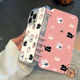 Ốp Thiết Kế Sách Sổ Tay Tương Thích Cho iPhone 13 12 11 Pro Max Ốp Điện Thoại Sách Capybara Dachshund Chó Con Mèo Hoạt Hình Dễ Thương Lật Vỏ Mềm Ốp Lưng