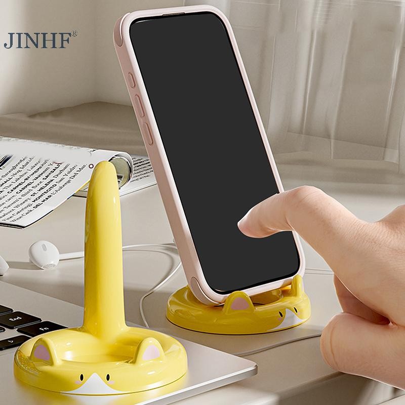 Giá đỡ điện thoại di động hoạt hình dễ thương và ngọt ngào JINHF, Giá đỡ điện thoại di động để bàn sáng tạo, có thể được sử dụng làm đồ trang trí HOT
