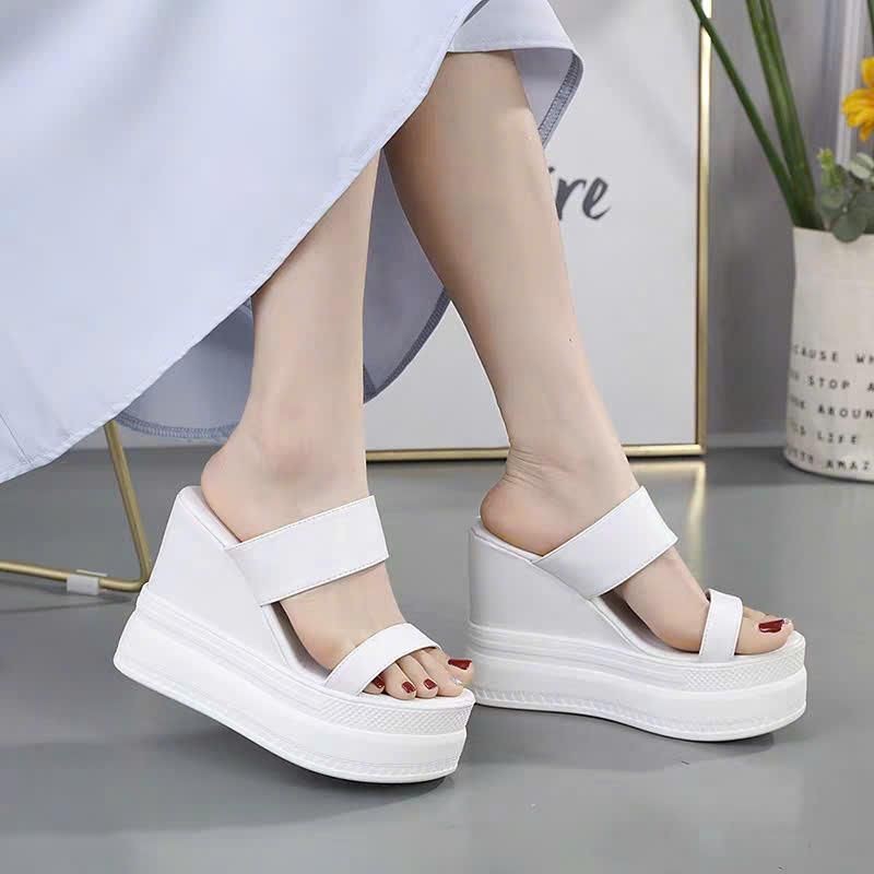 DÉP XUỒNG DA 2 QUAI BẢN CAO 12P DA XỊN SIÊU ÊM PVV