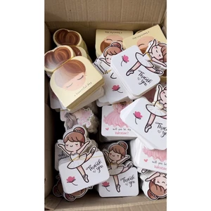 Sỉ 20 Thiệp cài chun buộc tóc dễ thương, quà tặng 20/10 ý nghĩa, banner cô gái trang trí hộp quà, gắn bó hoa