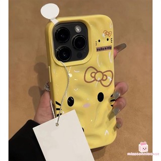 Ốp Lưng Cho IPhone 7Plus 17 15 16 13 11 14 12 Pro Max 16 15 8 Plus XS XR X MAX Hoạt Hình Đơn Giản Ngọt Ngào Hello Kitty Sóng Bóng Ruffle Vỏ Nước