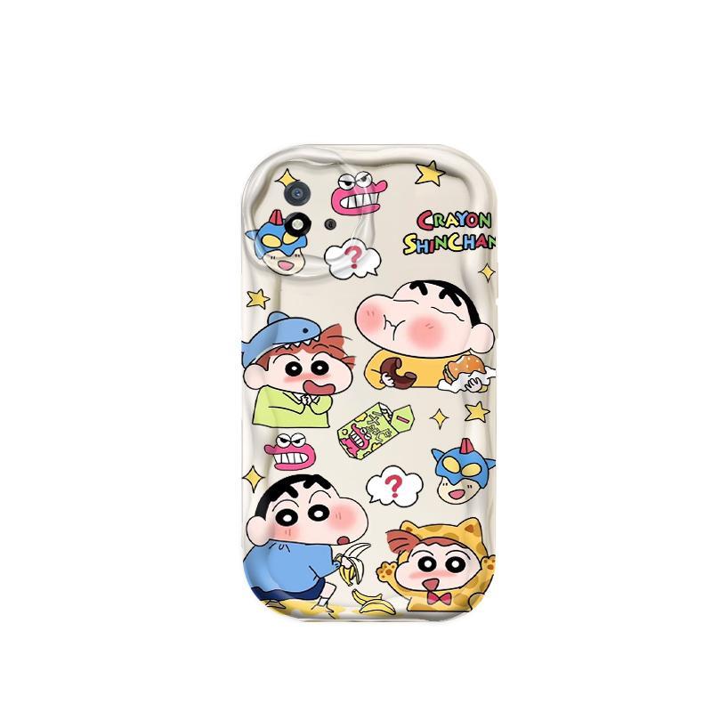 Ốp Silicon Hoạt Hình Cho Realme C20 C20A C11 2021 3D Bé Gái Vỏ Điện Thoại Mềm TPU Kitty Crayon Shin-chan Sinh Viên Ốp Lưng Chống Sốc