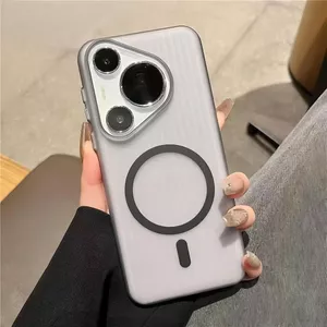 Thích hợp cho Huawei pura90promax Vỏ điện thoại họa tiết sóng Phong cách mới Từ tính mờ pura80 Vỏ bảo vệ chống sốc