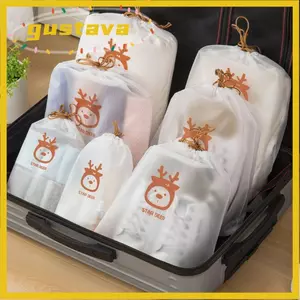 GUSTAVA 10 Chiếc Túi Dây Rút, Quần Áo Trong Suốt Túi Bảo Quản Giày Phân Loại, Túi Treo Chống Bụi Chống Ẩm Túi Đựng Giày Du Lịch