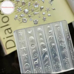 Houdou 1 Cái 3D Lily Hoa Biển Vỏ Conch San Hô Sao Biển Acrylic Khuôn Móng Tay DIY Silicone Làm Móng Tay Nghệ Thuật Trang Trí Khuôn VN