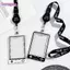 BORAGETE 1 Cái Đựng Thẻ, Bảo Vệ Thẻ Sinh Viên Kpop Thời Trang Hàn Quốc, Có Dây Trong Suốt Hiển Thị Photocard Giá Đỡ Đồ Dùng Học Sinh