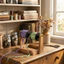 QEARY Sợi Bóng Winder, Xoay Khung Có Thể Tháo Rời Sợi Đứng, Di Động DIY Gỗ Handmade Giá Để Đồ Studio