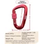 VVDZA Professional Safety Carabiner, Móc chìa khóa hình chữ D 7 màu, Thiết bị bảo vệ leo núi 48 * 80mm Khóa leo núi bằng nhôm
