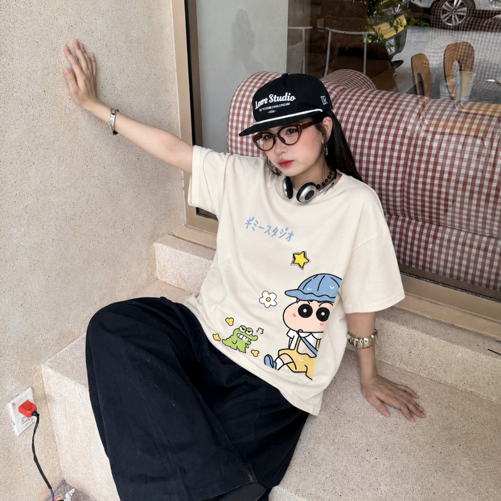 （Giao hàng 24h）Angela Áo Thun Boxy Angela - Hoạt Hình Cartoon - Premium Cotton 220gsm Cotton 2 Chiều - GMBX52