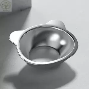 Bát thức ăn cho mèo AMBU, nâng 15° Bát bảo vệ cổ cho mèo, Đồ dùng cho thú cưng bằng thép không gỉ 304 chống vỡ ổn định cho chó con và mèo