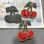 AqToCna Đỏ Handmade Đính Hạt Kim Cương Giả Anh Đào Miếng Dán Trái Tim Cho Túi Quần Áo DIY Trang Trí Đính Phụ Kiện AqToCna