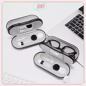 JRP 2 Trong 1 Hai Lớp Kính Hộp Dành Cho Nam Nữ Sáng Tạo Kép Sử Dụng Kính Mắt Hộp Da Unisex Quà Tặng JRP