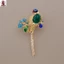 Men Vintage Vẹt Thổ Cẩm Hợp Kim Kẽm Bền Pin Cho Phù Hợp Với Áo Khoác
