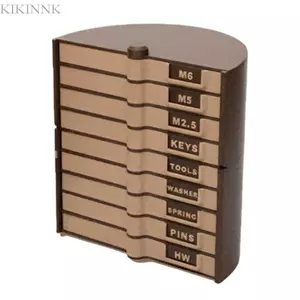 KIKIN Hiệu Quả Phần Tổ Chức Tháp Xoay 360 Tích Hợp Khe Cắm Nhãn Sắp Xếp Phân Loại Linh Kiện Phần Cứng