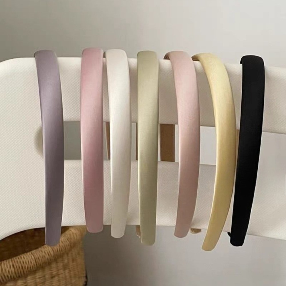 Hululu / Phiên Bản Hàn Quốc Satin Mỏng Băng Đô Nữ Phù Hợp Với Đi Chơi Retro Pháp Kẹp Tóc Hươu Nhung Chống Trơn Trượt Phong Cách Hồng Kông Mũ