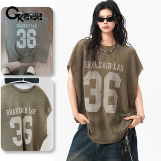 Áo thun nam GKSSS không tay cổ điển Mỹ hợp thời trang thương hiệu in kỹ thuật số phong cách unisex