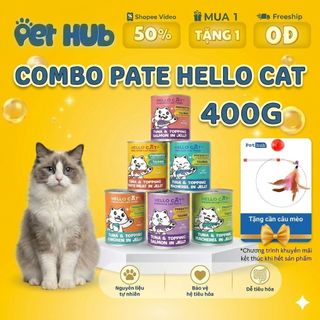 [COMBO 10-5] Pate Hello Cat Lon 400G Dành Cho Mèo Mọi Lứa Tuổi