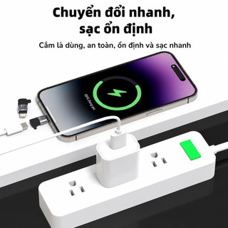 Đầu chuyển iPhone sang Type-C cái OTG mini hỗ trợ tai nghe micro sạc nhanh truyền dữ liệu cho iPhone iPad