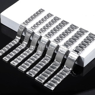 Dây đeo đồng hồ bằng thép không gỉ 3 hạt 12-24mm Khóa gấp đa năng Dây đeo đồng hồ kim loại Nam Nữ Dây đeo cổ tay kinh doanh