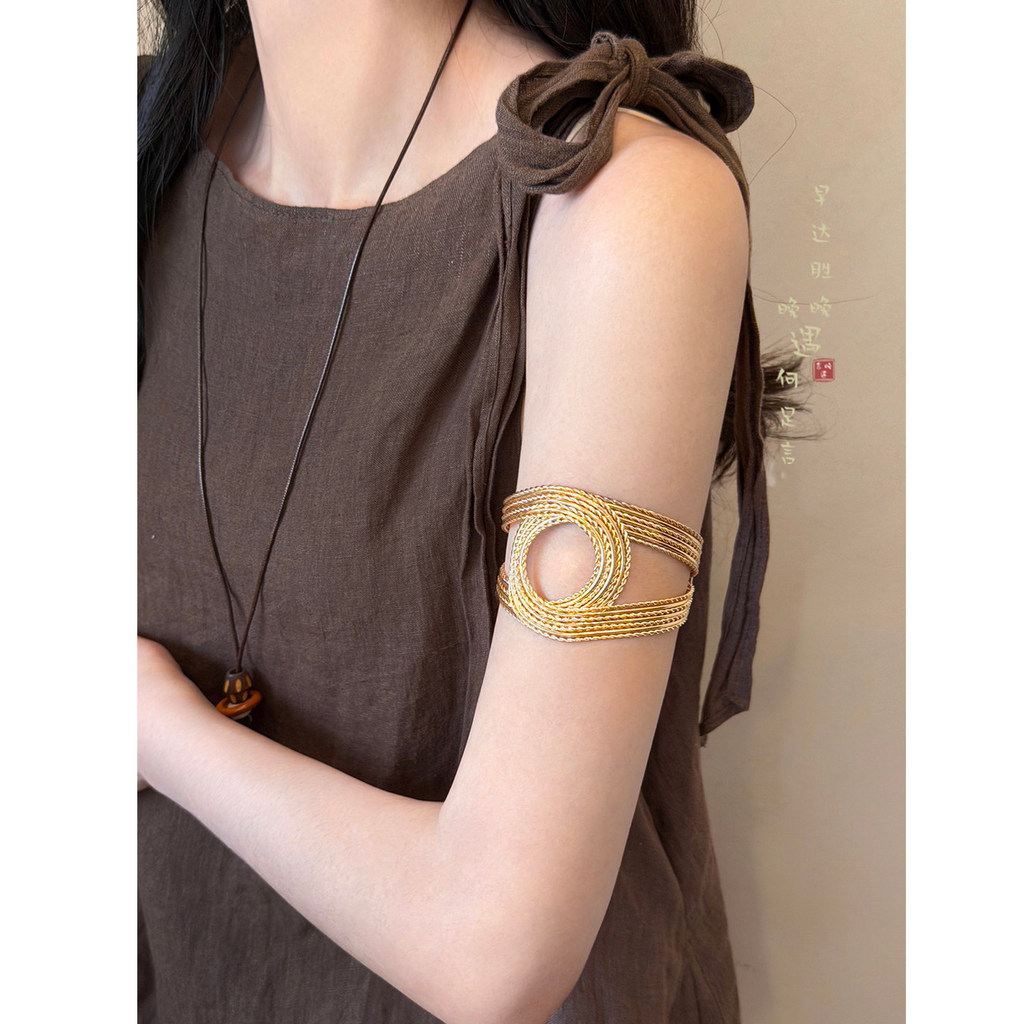 Vòng tay xếp chồng vàng Bohemian Thời trang mùa hè Phụ kiện phong cách kỳ nghỉ cổ điển dành cho nữ