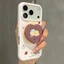 Giá đỡ từ tính Dễ thương Chó mèo mờ Vỏ điện thoại mềm cho iPhone 17 Pro Max 16 15 14 Vỏ bảo vệ chống sốc